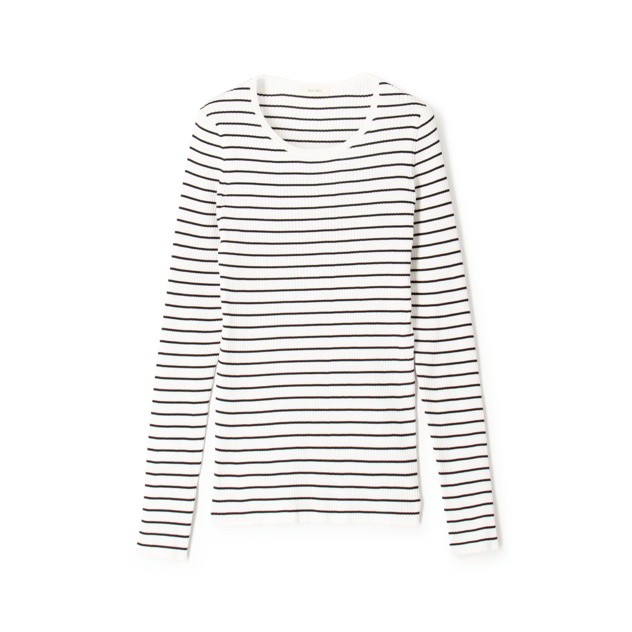 【新品タグ付】デプレ コットンアセテートリブ クルーネックプルオーバー　長袖 コットンアセテートリブ クルーネックプルオーバー | maison