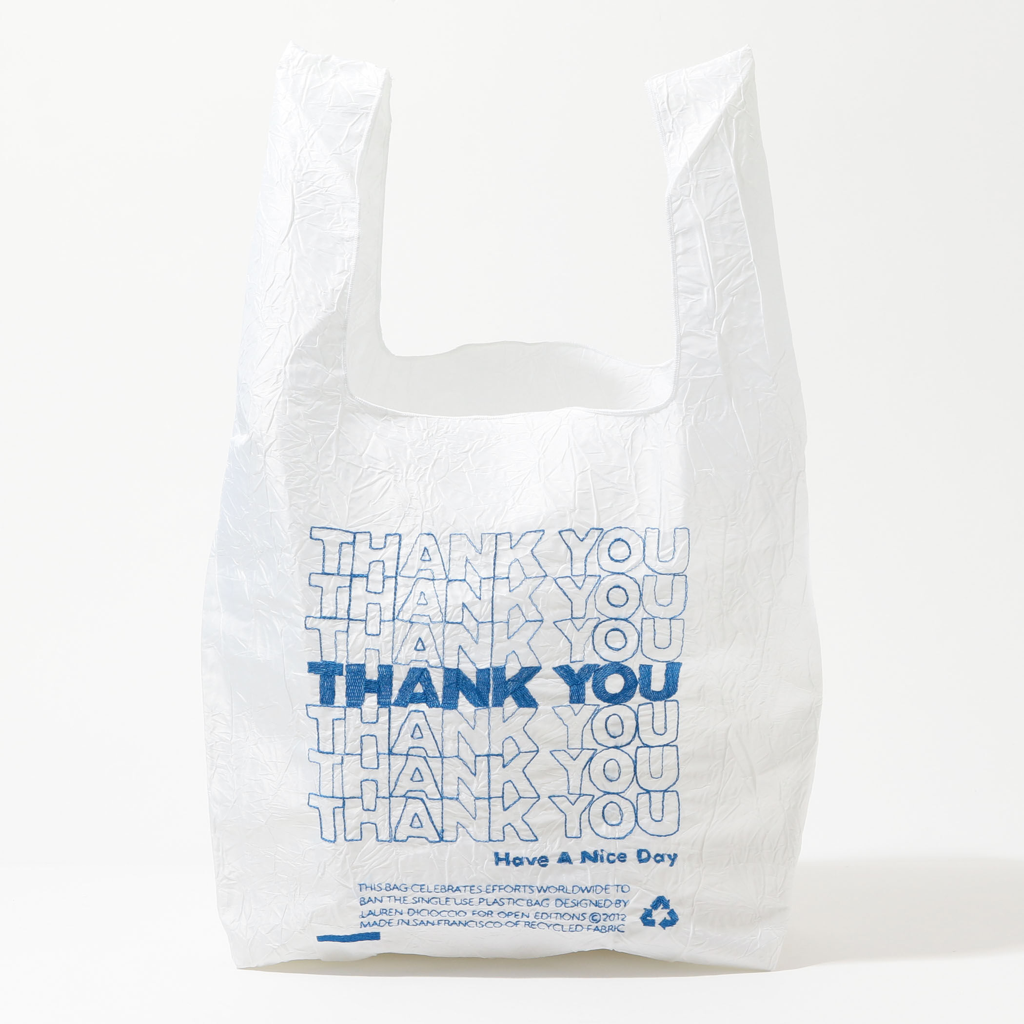 OPEN EDITIONS THANK YOU BLUE TOTE BAG｜トゥモローランド 公式通販