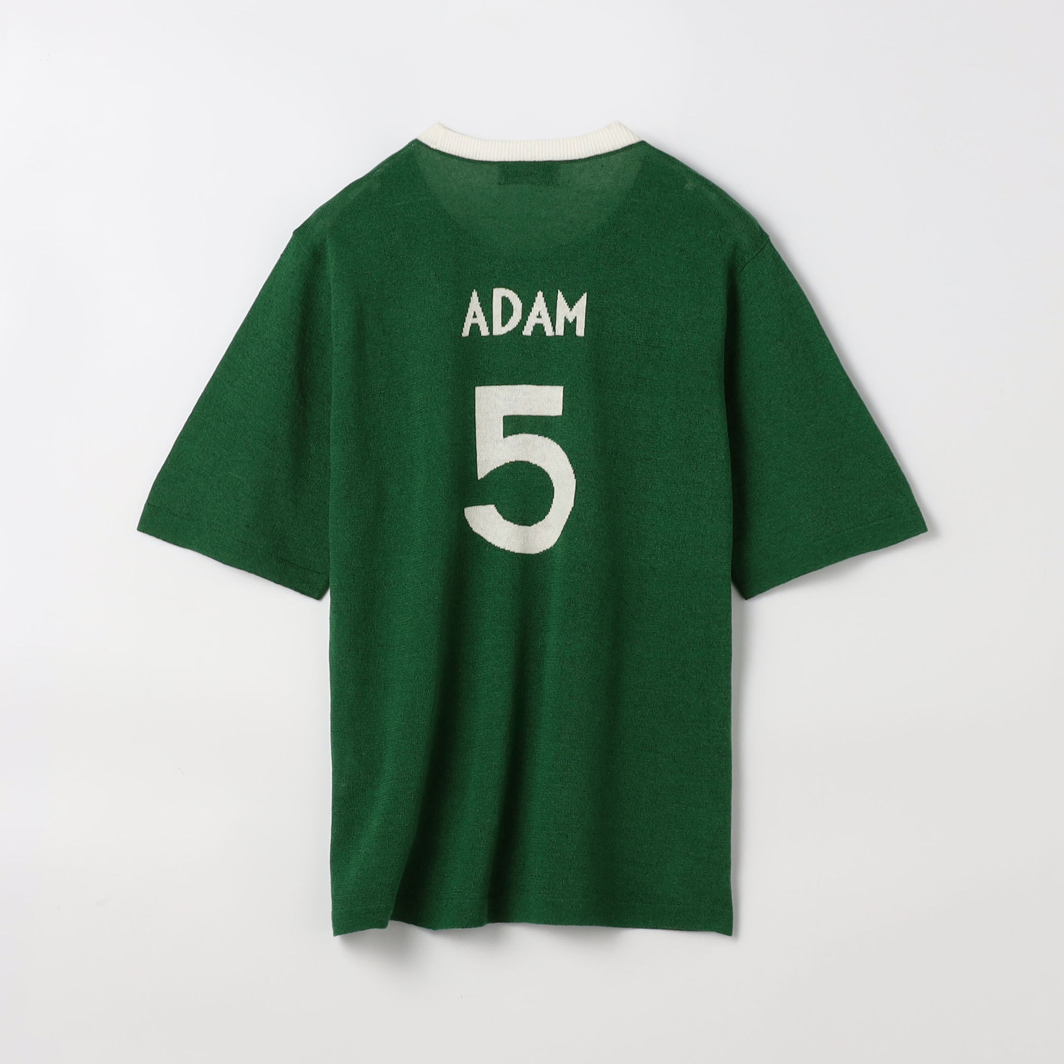 14ゲージ インターシャ クルーネックプルオーバー ニットTシャツ