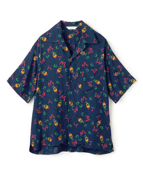 Mai Tai レーヨン オープンカラープリントシャツ