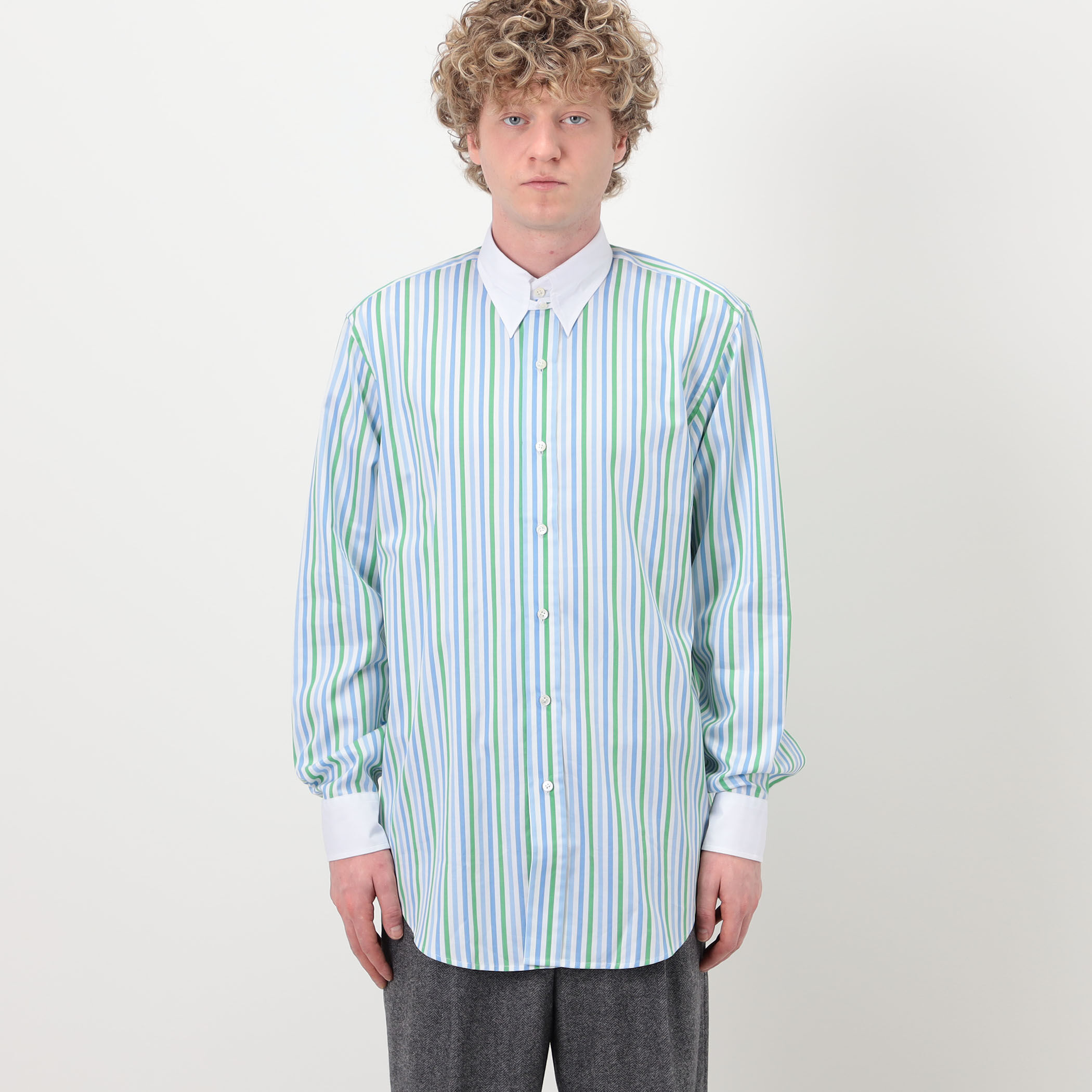 EASTMOND APPAREL コットン タブカラー ロングスリーブクレリック