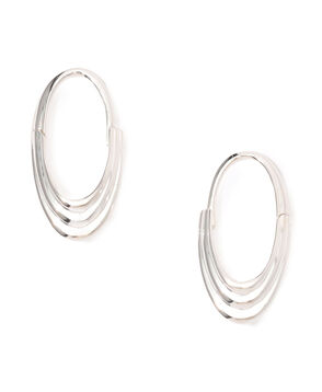 Otiumberg. Roscida Ridged Hoops シルバー ピアス