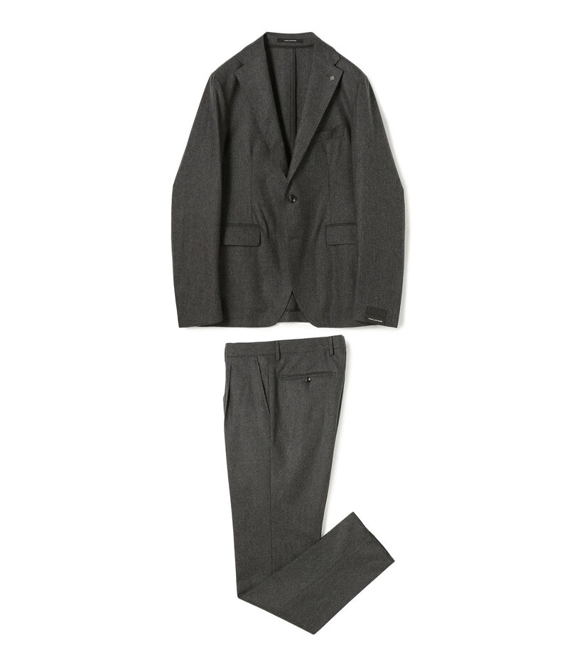 【別注】TAGLIATORE ウールサキソニー シングルブレステッド2Bスーツ