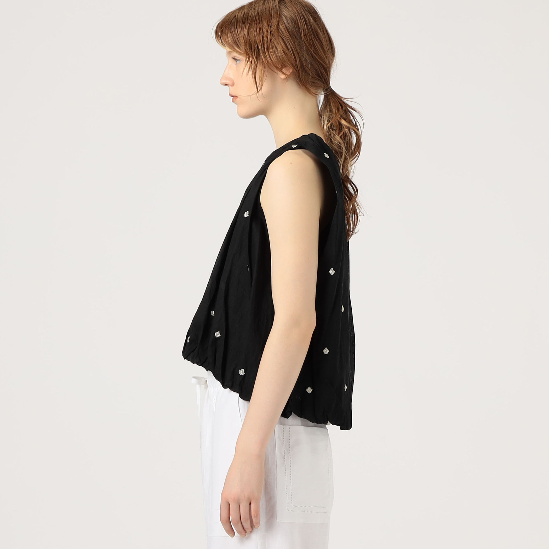 新品ne Quittez pas BLACK POPLIN ORGANZEシャツ TOMORROWLAND｜【別注】ne Quittez pas BLACK POPLIN ORGANZE