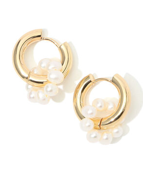 Kenneth Jay Lane Pearl  Hoops  ピアス