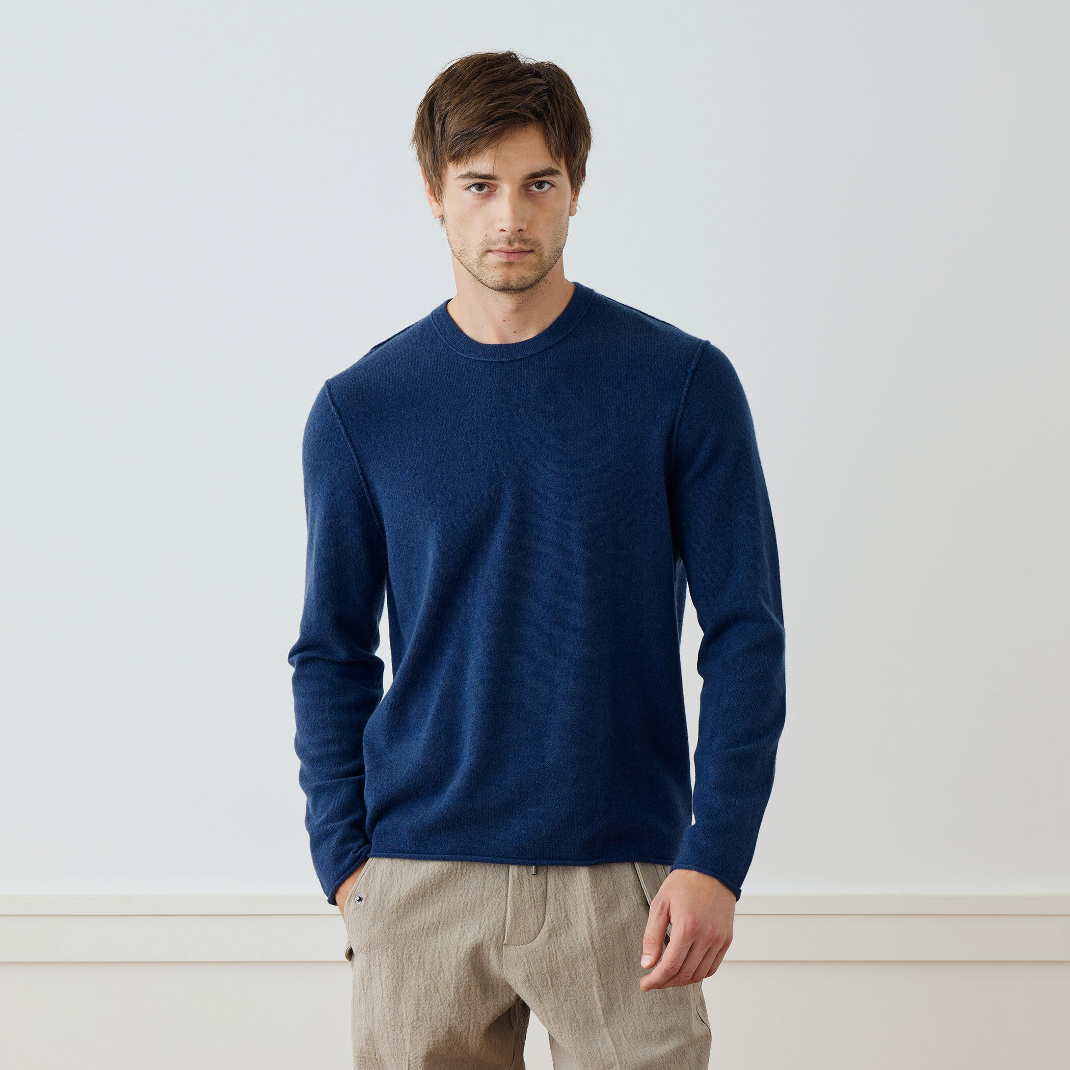 リサイクルカシミヤグラフィック クルーネックプルオーバー MRBC3426GM