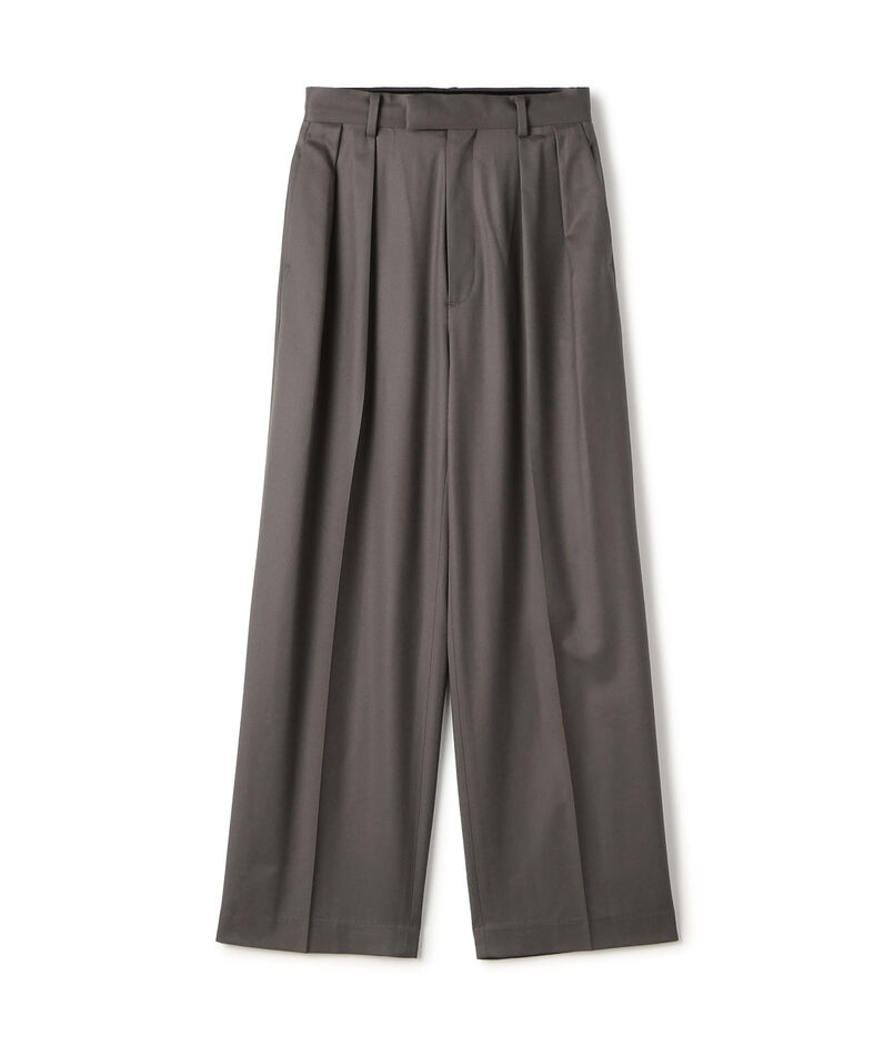 Super160's ウールツイル 2タックワイドスラックス