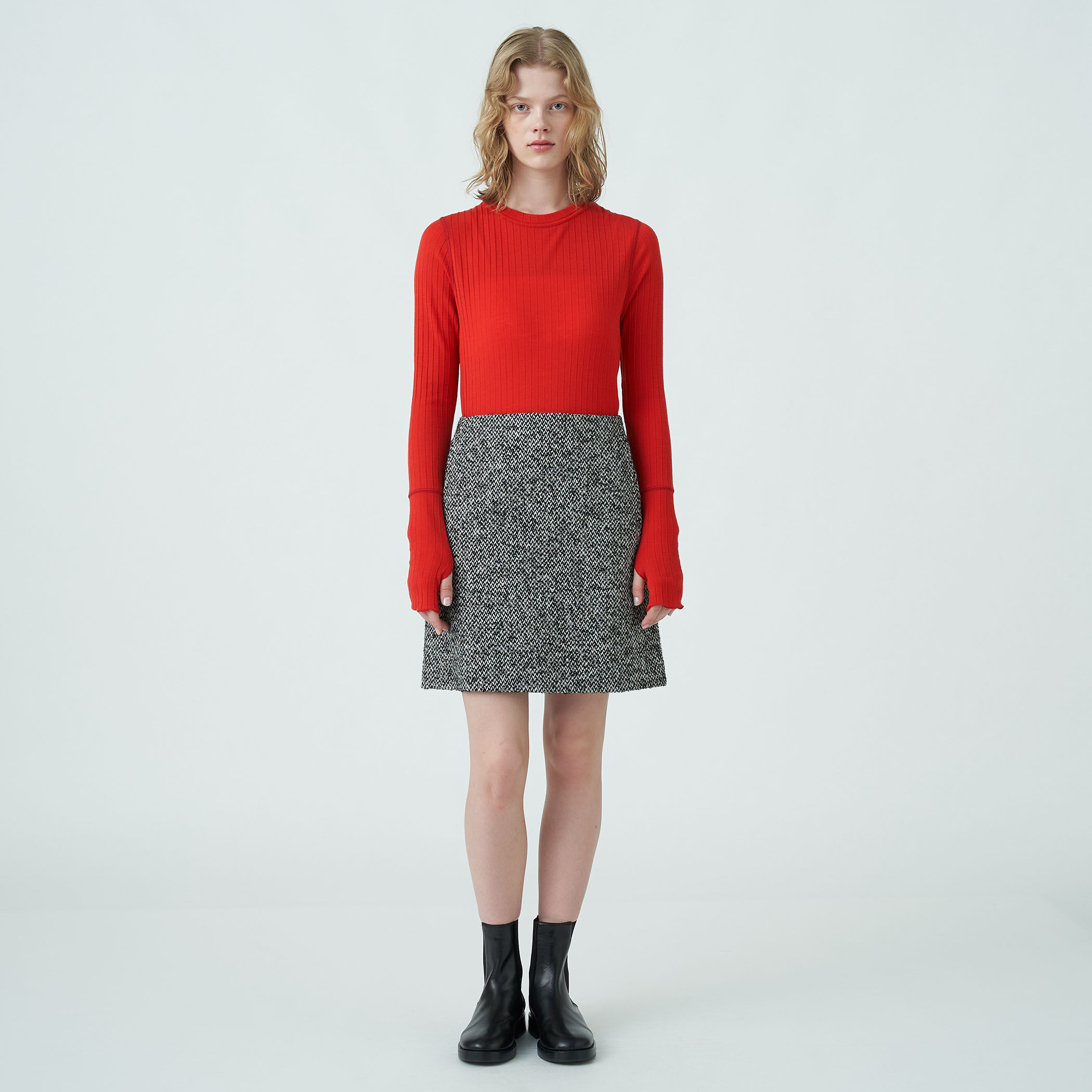 ウールリブ クルーネックプルオーバー｜トゥモローランド 公式通販