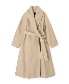 スムースクロス ベルテッドガウンコート