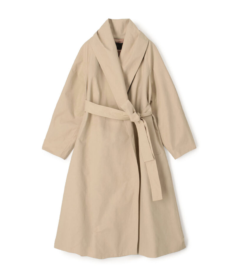 スムースクロス ベルテッドガウンコート