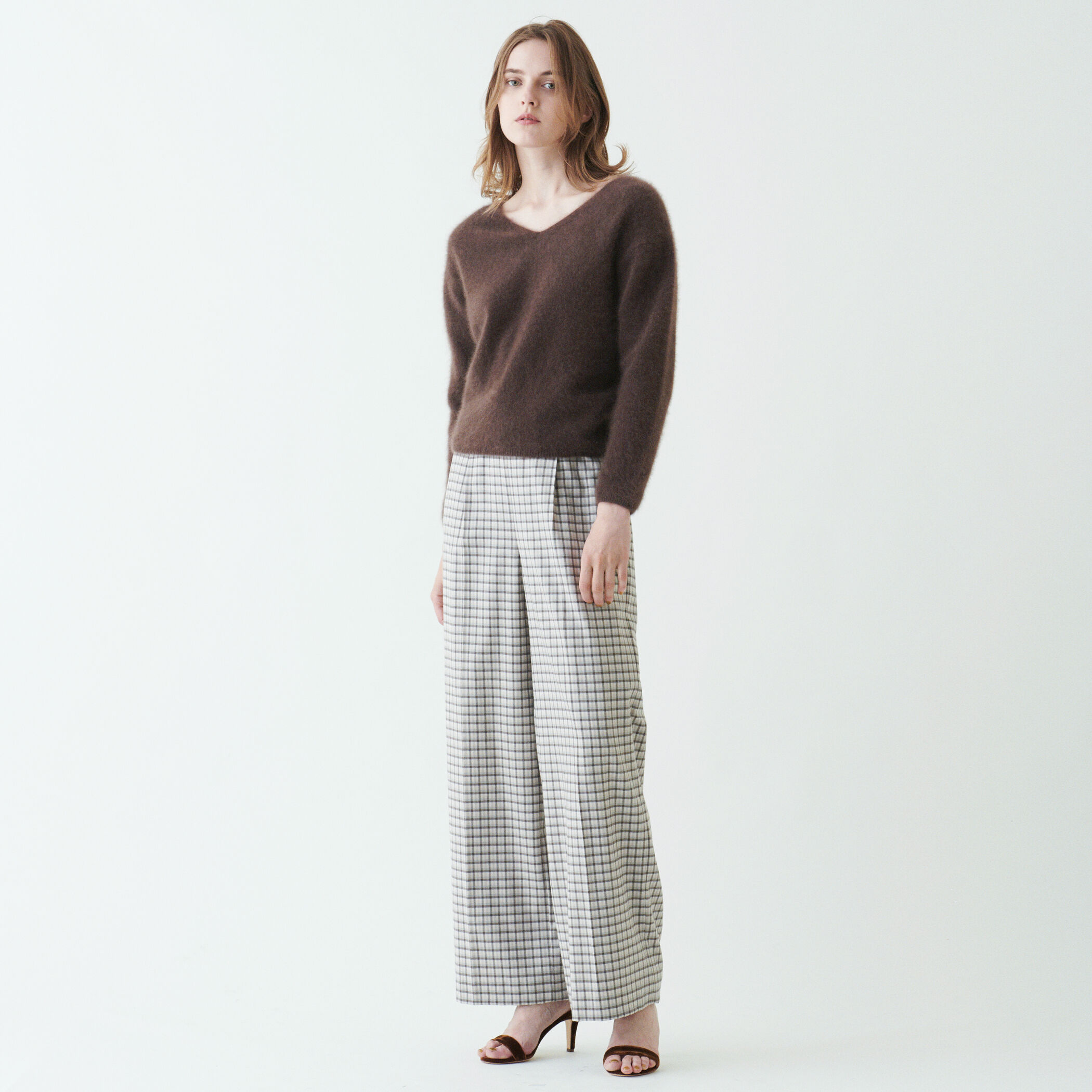 Drawer - Drawer FALL1 ウールカシミヤ フラノ パンツ 2022awの