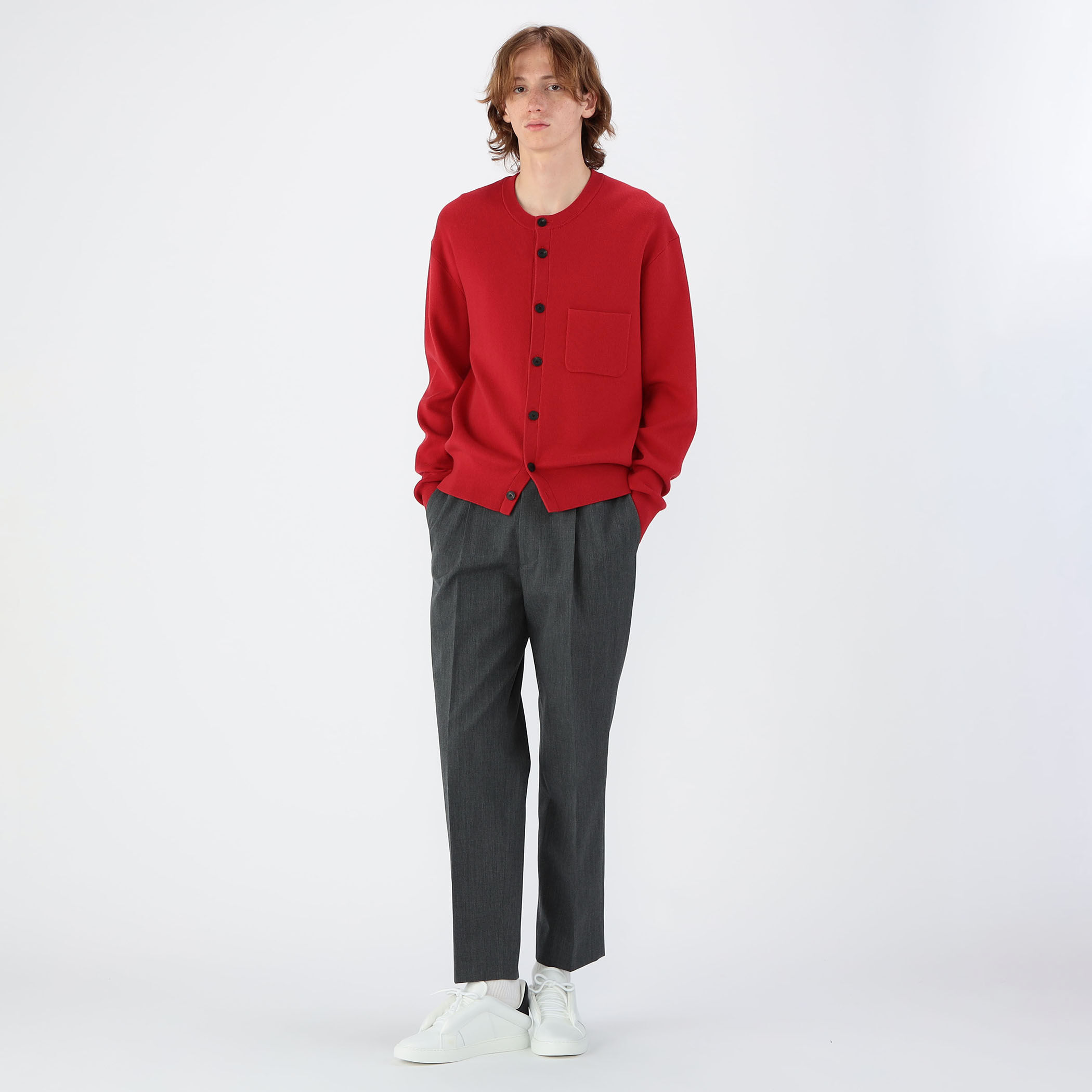 【美品】CABaN ギャバン カシミヤ フラップポケットクルーネックカーディガン 美品】CABaN ギャバン カシミヤ フラップポケットクルーネック