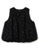 【別注】ne Quittez pas BLACK DOUBLE ORGANZA ノースリーブ トップス