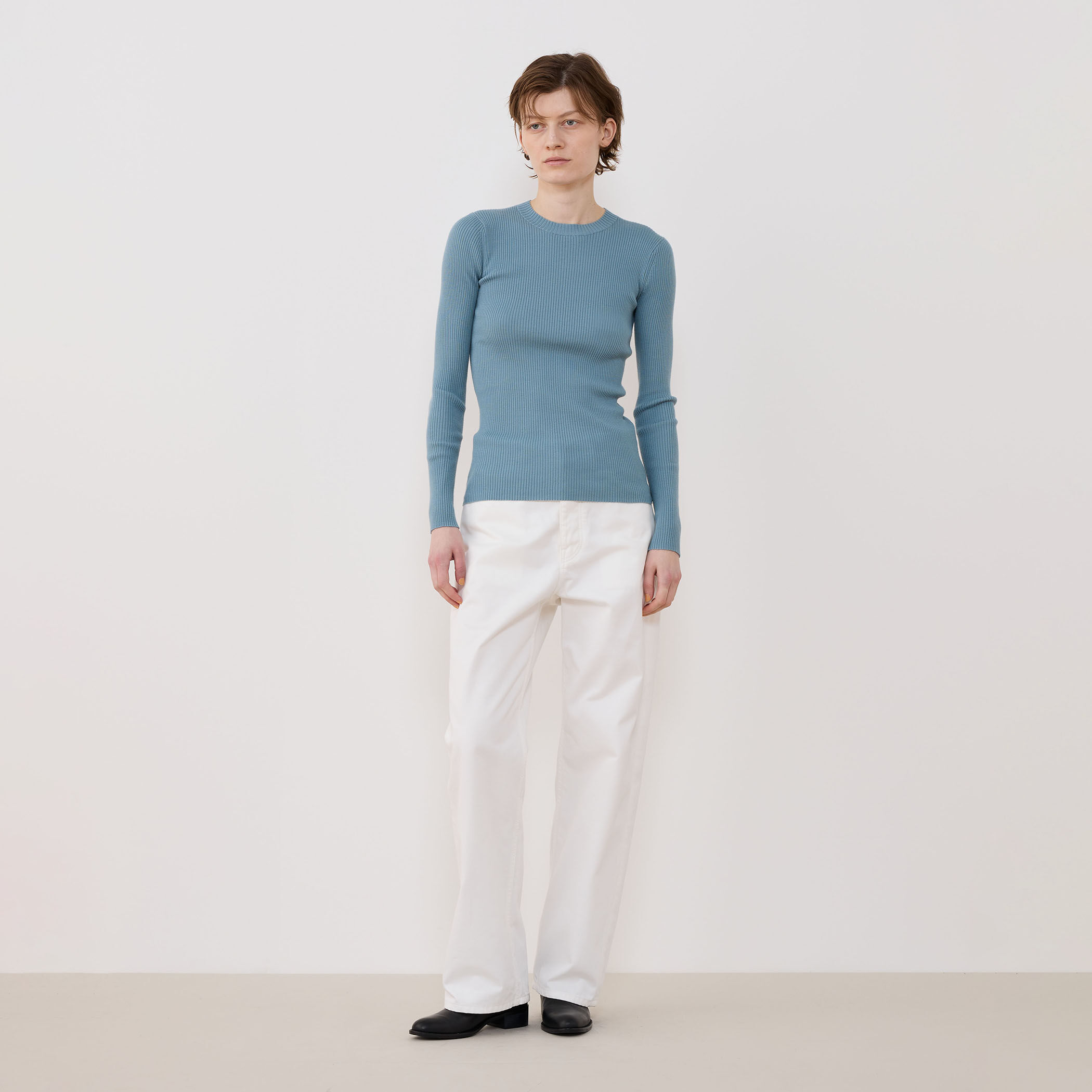 プルミエールウールリブ クルーネックプルオーバー｜トゥモローランド