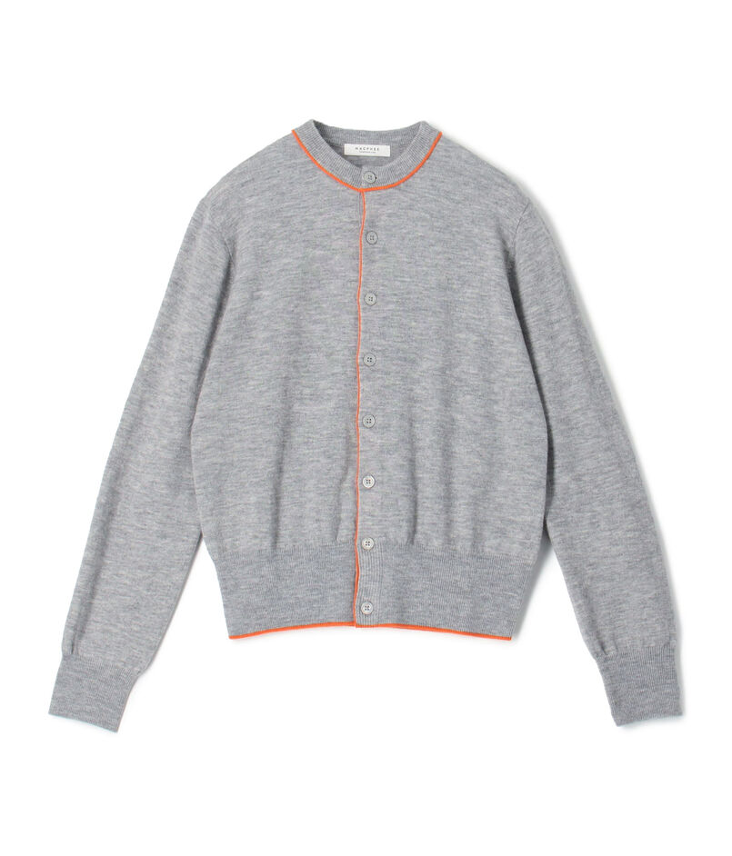 ■プレーンウール クルーネックカーディガン