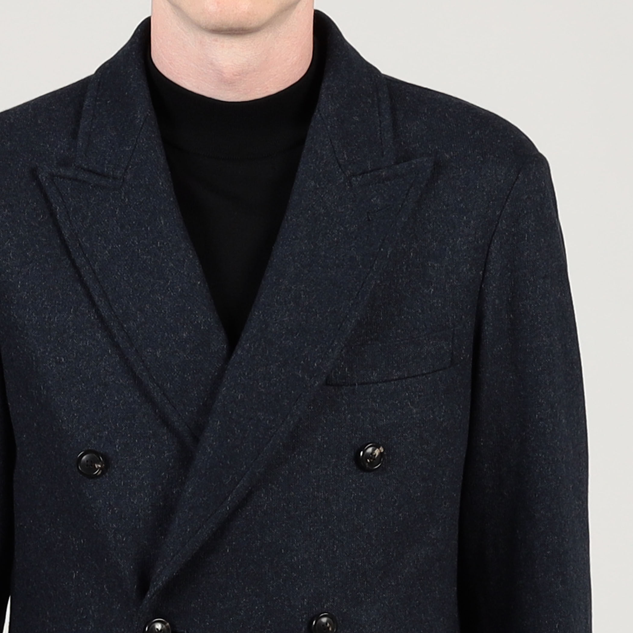 カシミヤジャージー ダブルブレステッド6Bジャケット BRESCHI