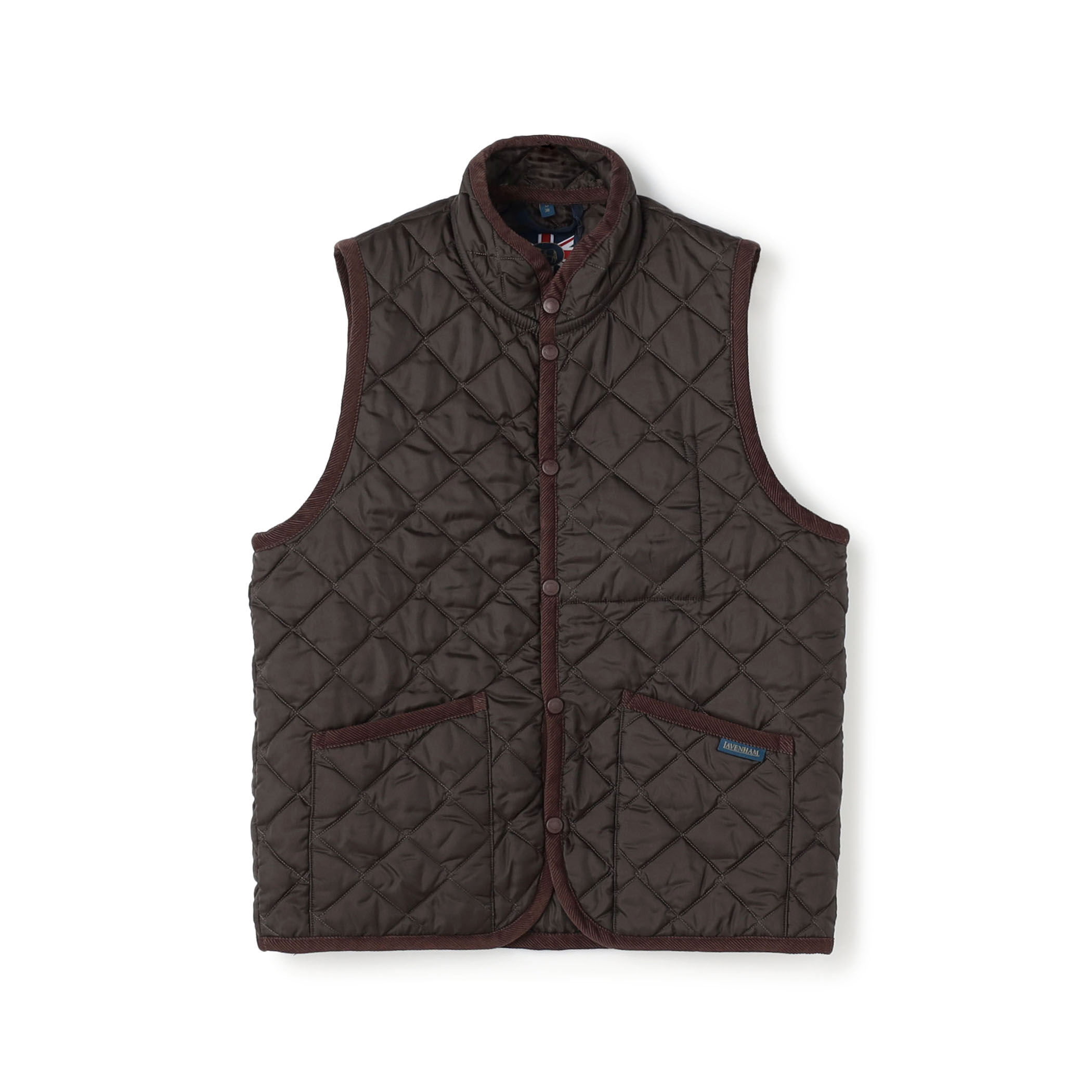 LAVENHAM Mickfield Mens 22 Rc ポリエステル キルティングベスト