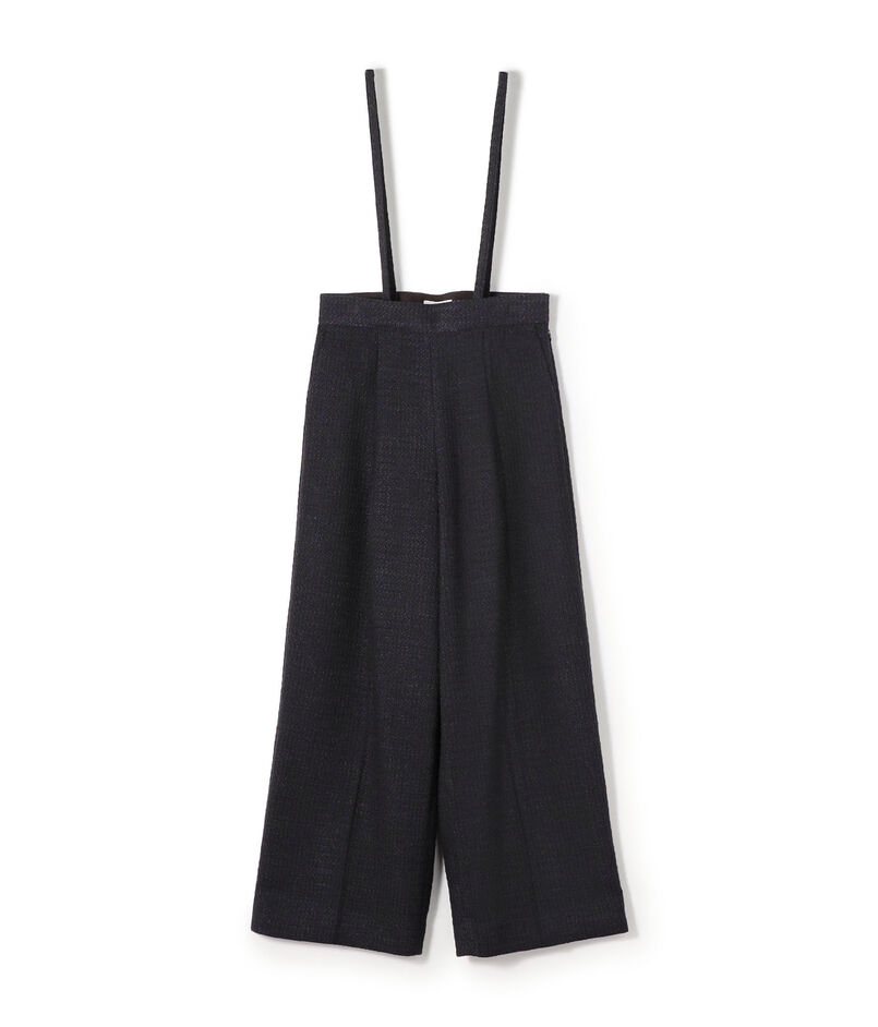 ライトファンシーツイード サスペンダーワイドパンツ
