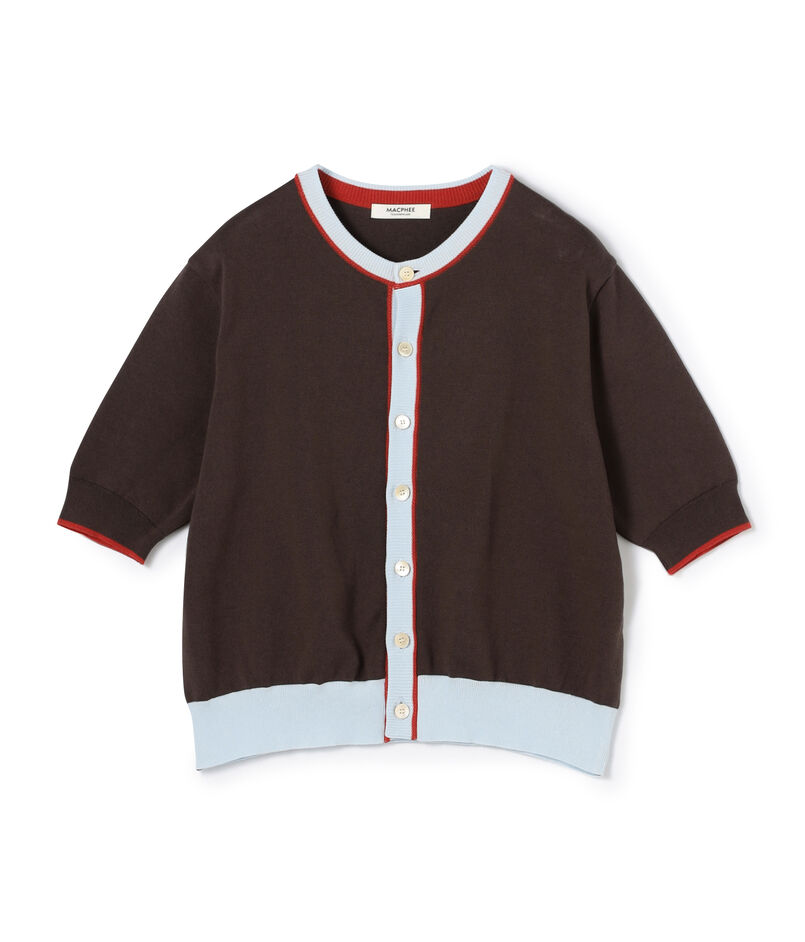 ドライコットン ハーフスリーブカーディガン