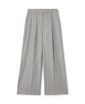 ZELANDER GLEN CHECK タックワイドパンツ