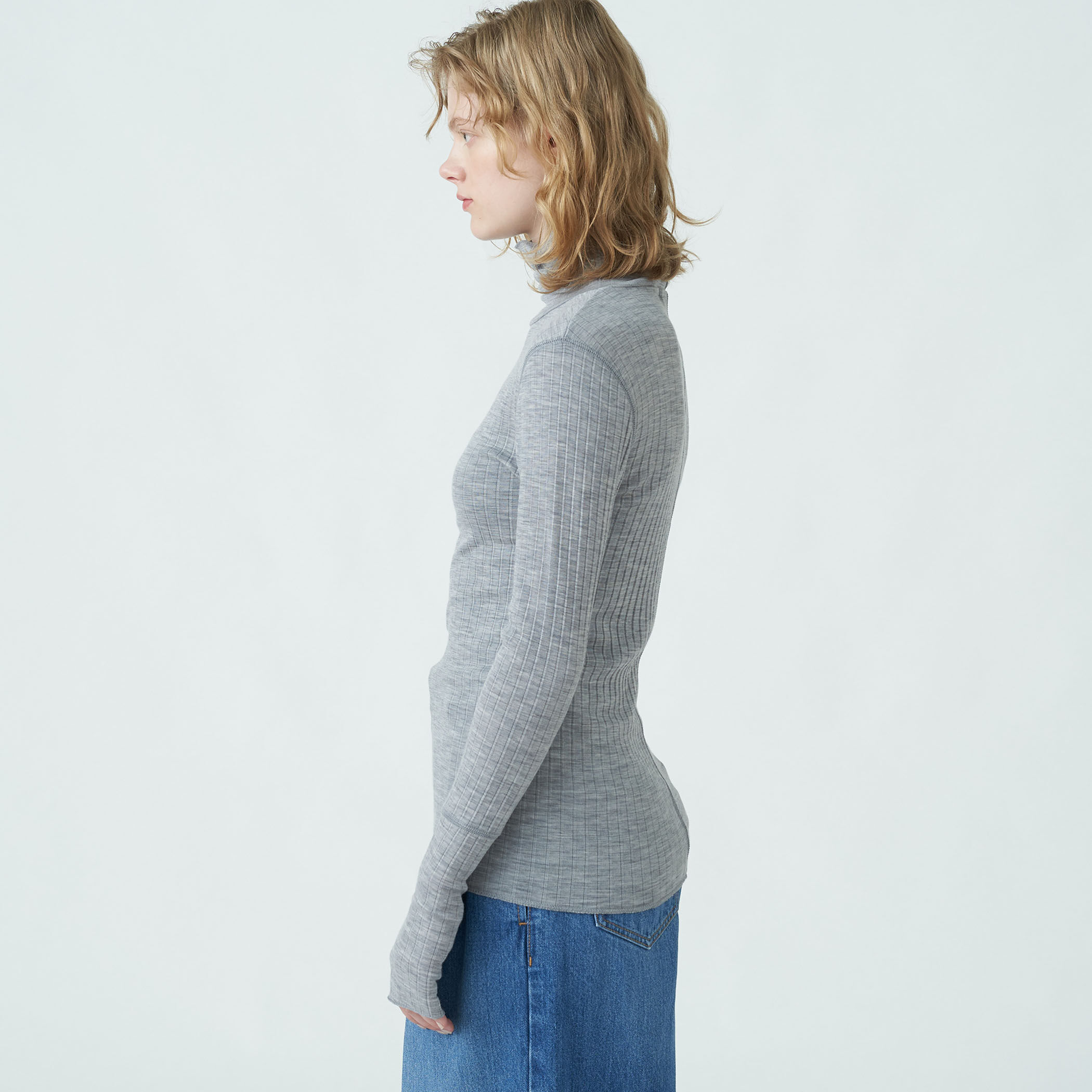 MACPHEE/TOMORROW LAND ウールリブハイネックプルオーバー ウールリブ タートルネックプルオーバー｜トゥモローランド 公式通販