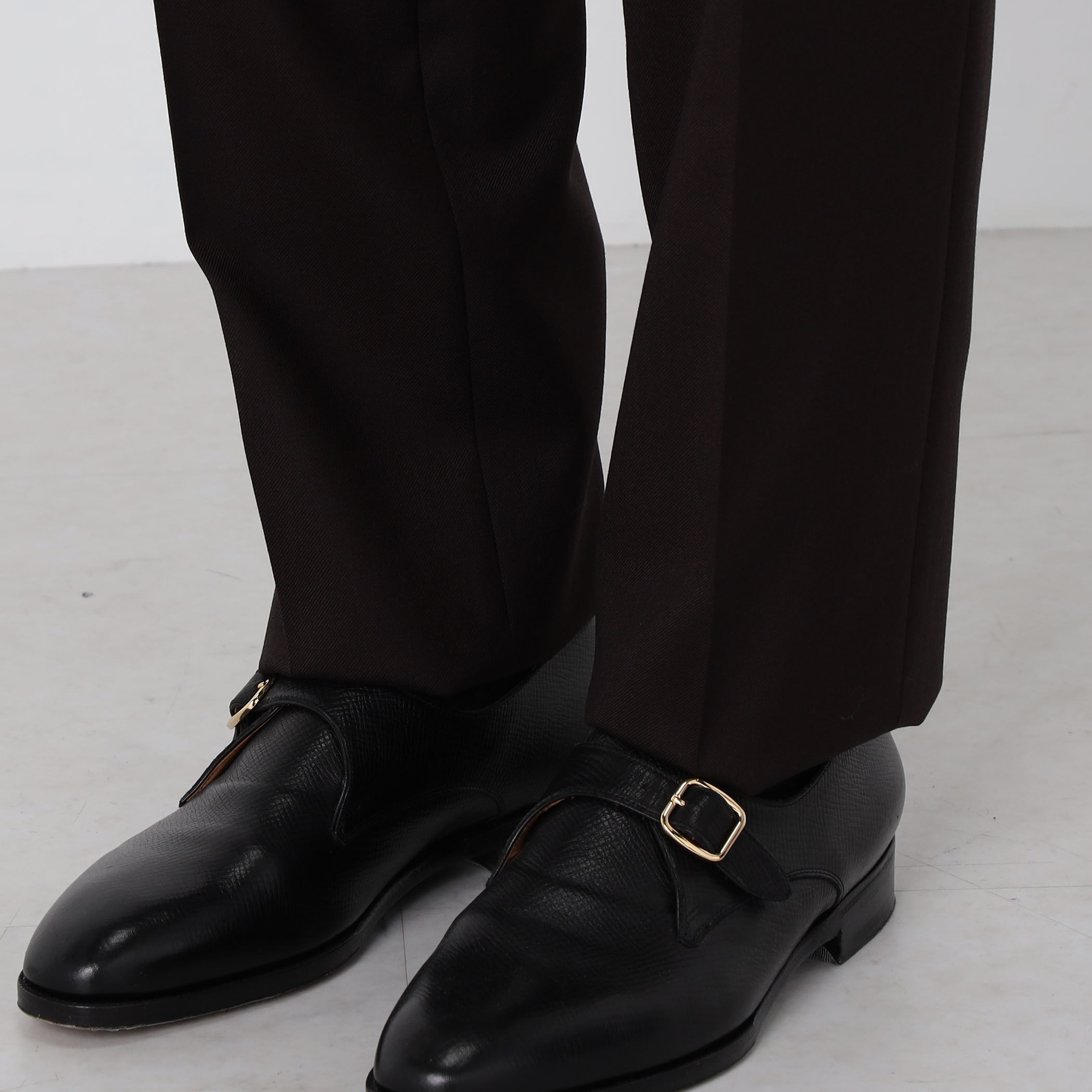 ウール 2プリーツスラックス BRITISH WINTER TEX DORMEUIL