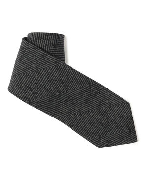 Bleck シルクプリント ヘリンボーン柄ネクタイ