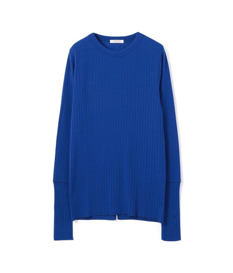 ウールリブ クルーネックプルオーバー