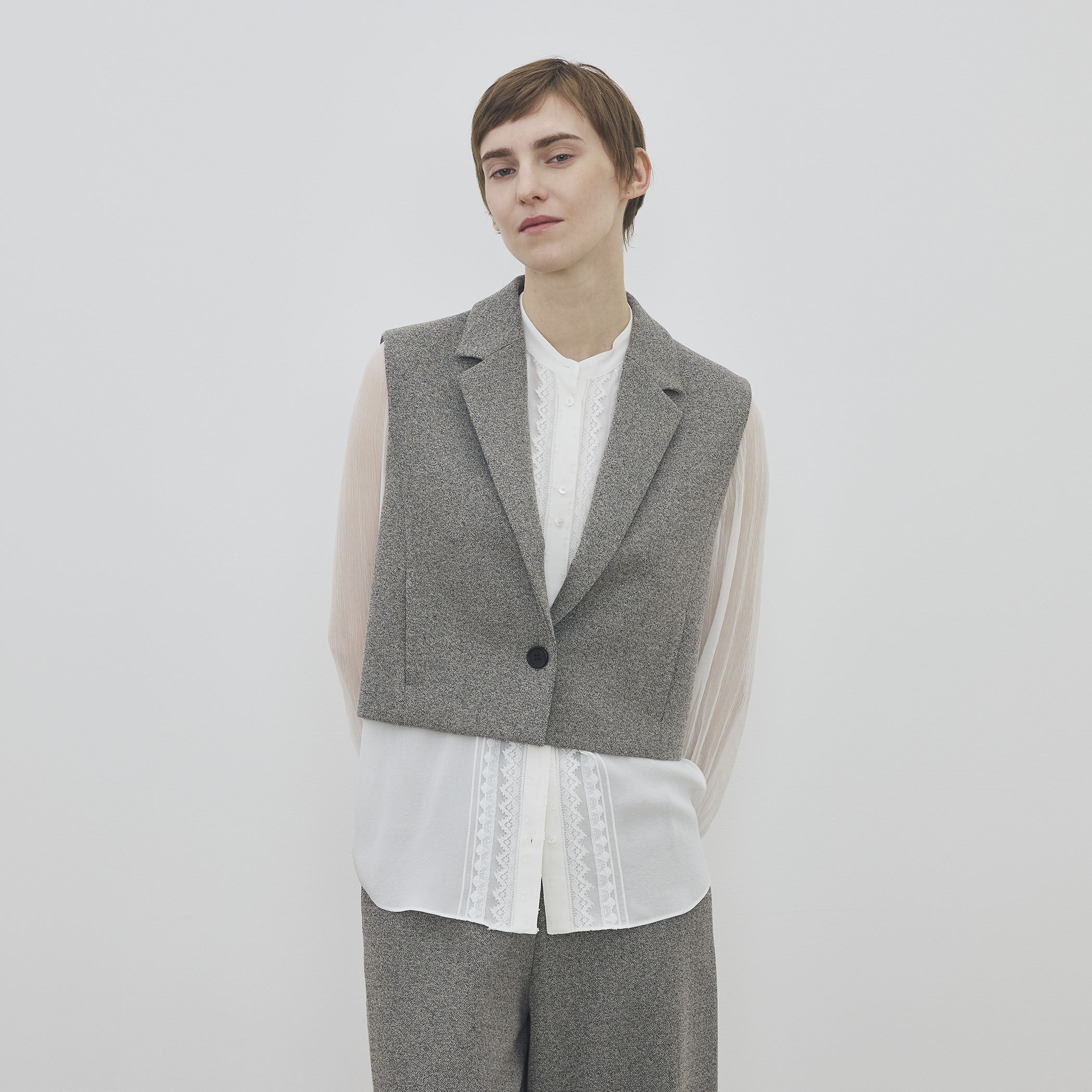 メランジジャージー ショートジレ｜トゥモローランド 公式通販