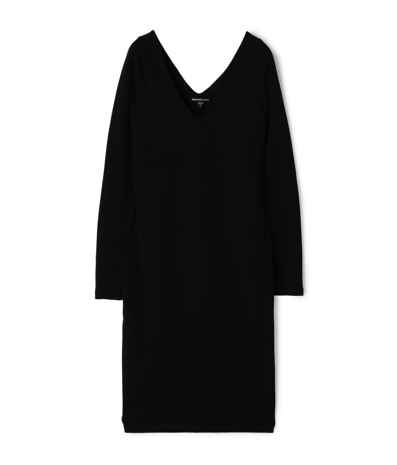 コットンストレッチ ディープVネックワンピース WLSR6823