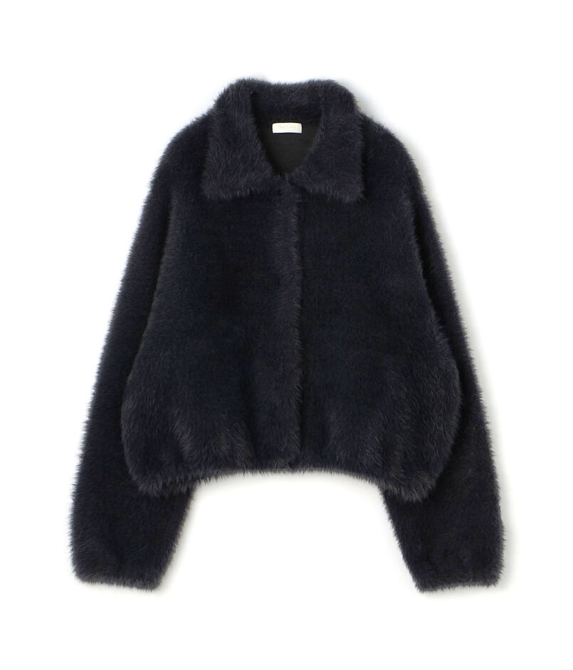 ■フェザーヤーン ステンカラーカーディガン