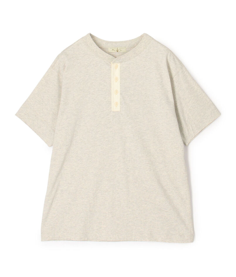 オーガニックコットン ヘンリーネックTシャツ