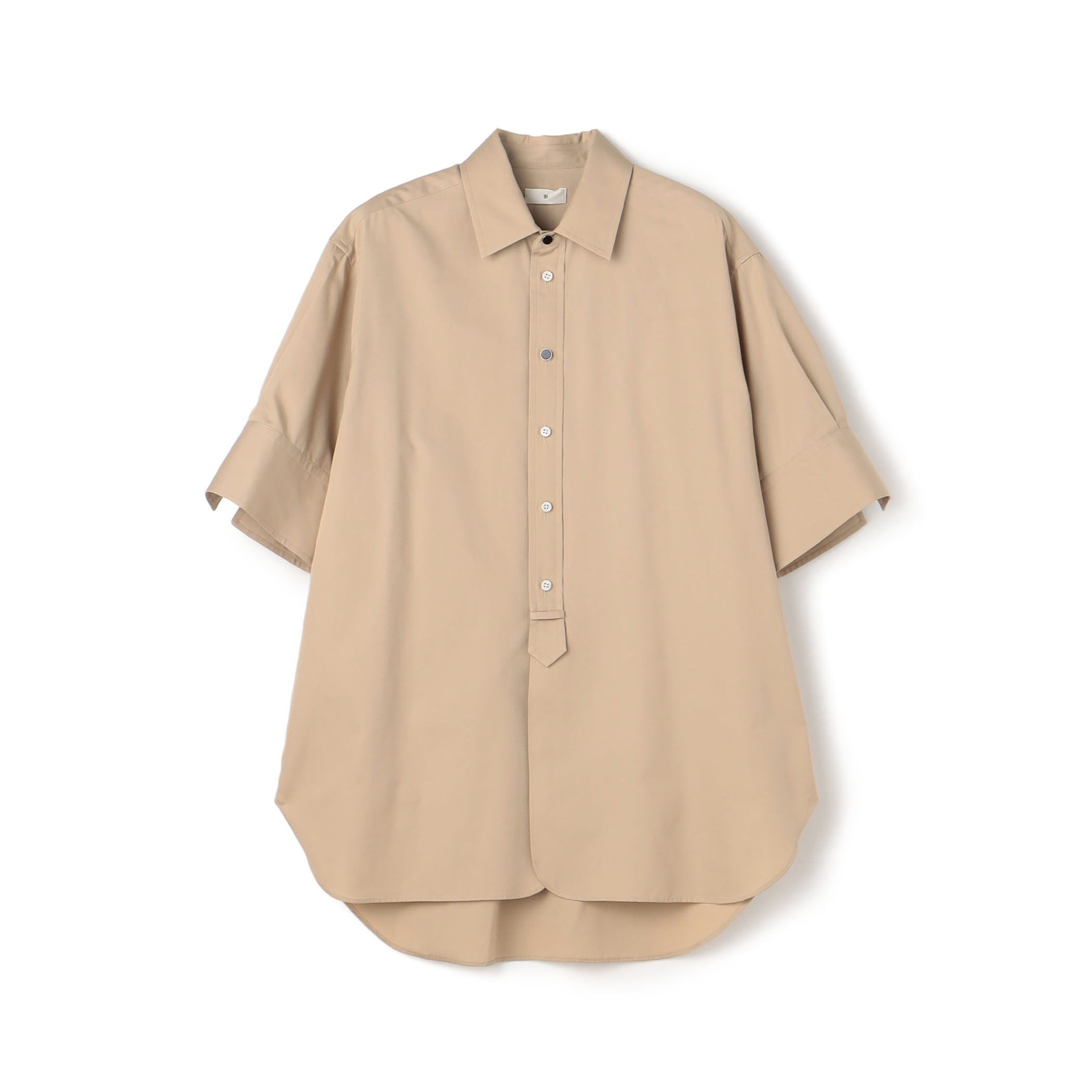 PLST× HARUNOBUMURATAコットンブレンドハーフスリーブシャツ PLST× HARUNOBUMURATAコットンブレンドハーフスリーブシャツ