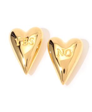 avgvst Yes-no Heart Studs ゴールドピアス