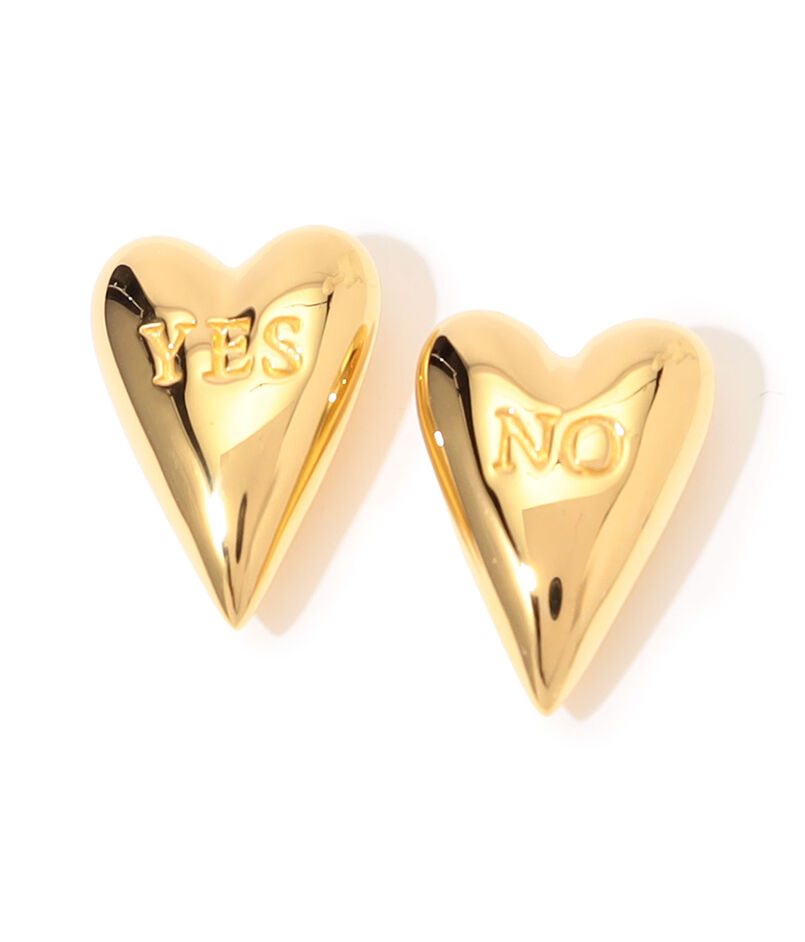 avgvst Yes-no Heart Studs ゴールドピアス
