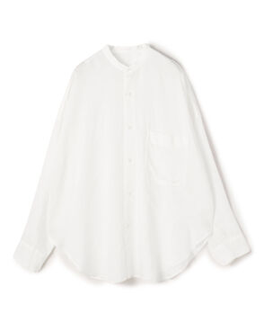 セルロースシルクブロード スタンドカラーシャツ