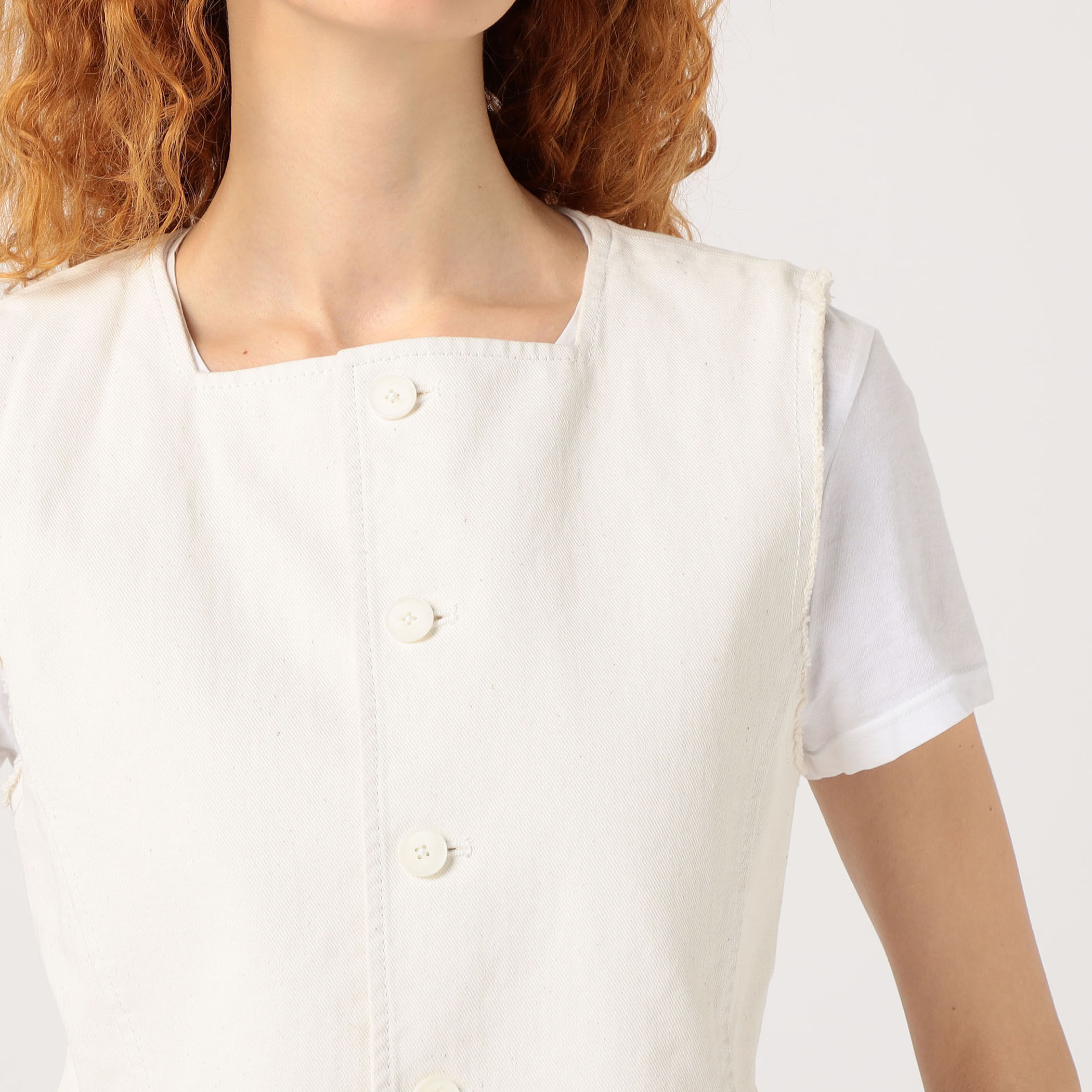 ピグメントドリルクロス スクエアネックベスト｜トゥモローランド 公式通販