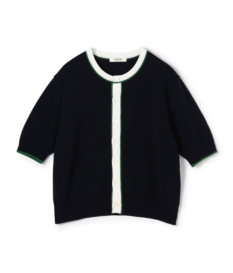 ■ドライコットン ハーフスリーブカーディガン