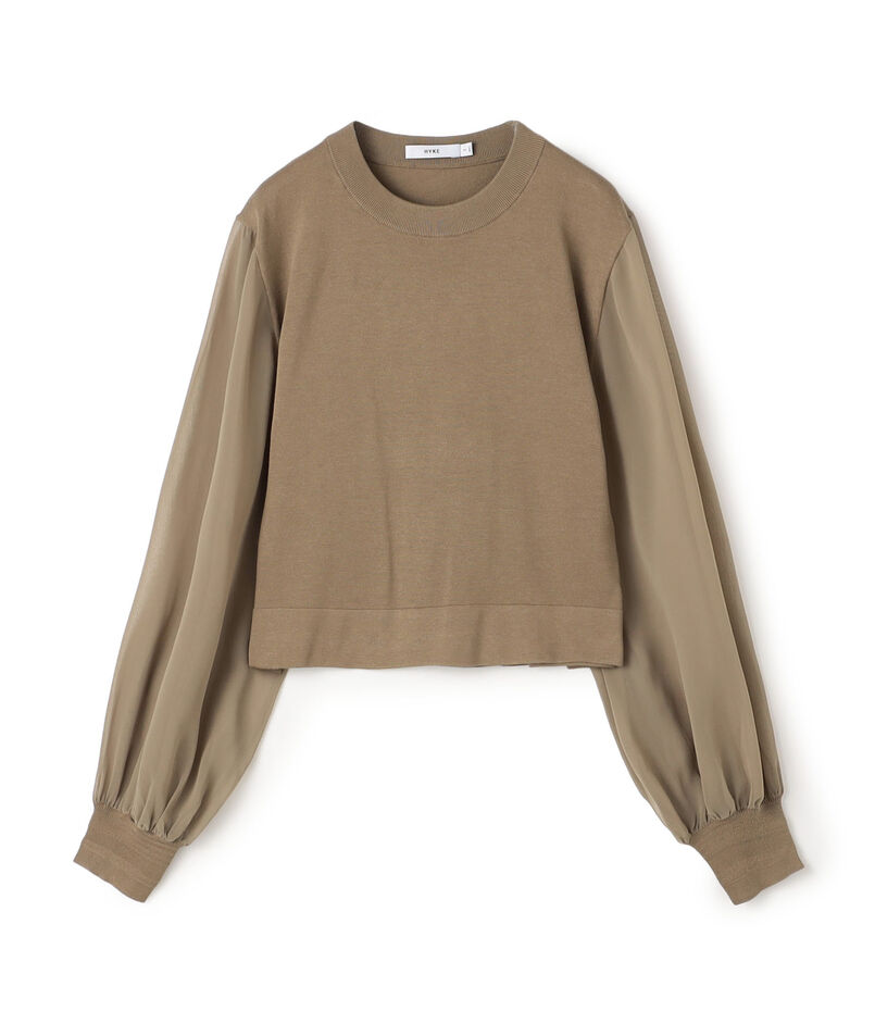 HYKE SHEER SLEEVES KNIT