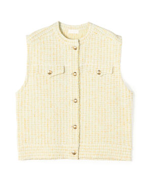 ミックスツイード ショートベスト