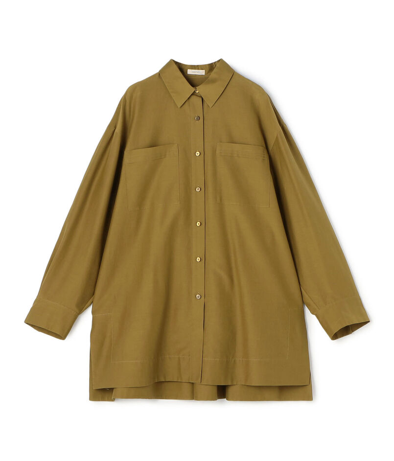 【WEB先行予約】コットンシルクポプリン チュニックシャツ