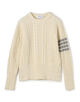 ●THOM BROWNE ARAN CABLE STITCH PULLOVER
