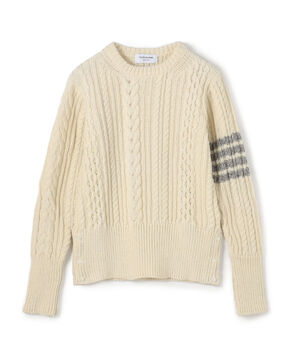 ●THOM BROWNE ARAN CABLE STITCH PULLOVER