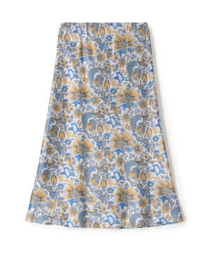 トリアセテートサテン バイアスナロースカート