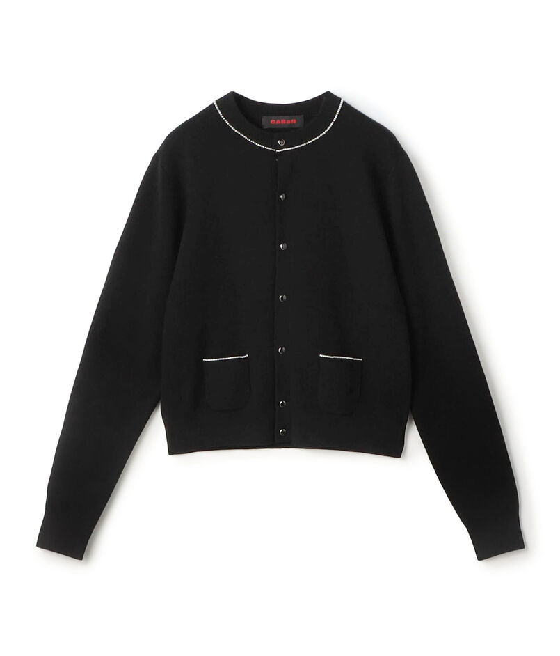 コットンカシミヤ パールポケットカーディガン