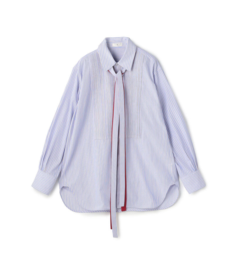 エアリーコットン リボンタイボザムシャツ