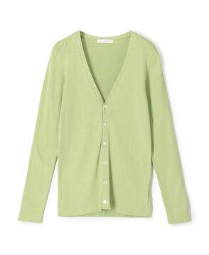 ギザコットンリブ Vネックカーディガン
