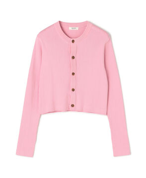 ■コットンリブ クルーネックカーディガン