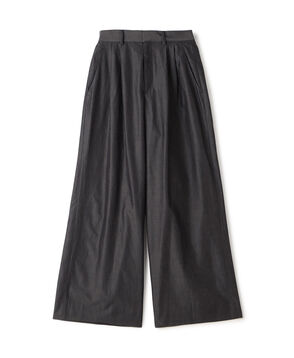シャトルポプリン 2タックワイドパンツ