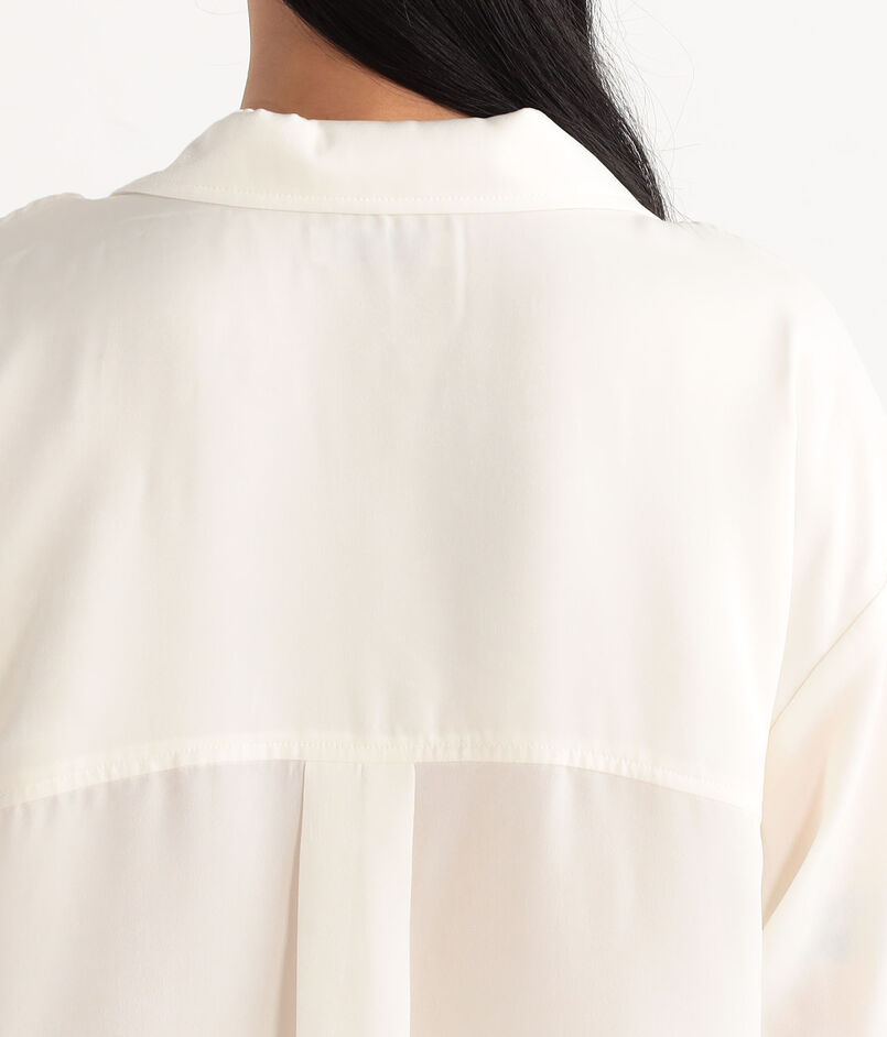 ポリエステル サテンオープンカラーシャツ｜トゥモローランド 公式通販